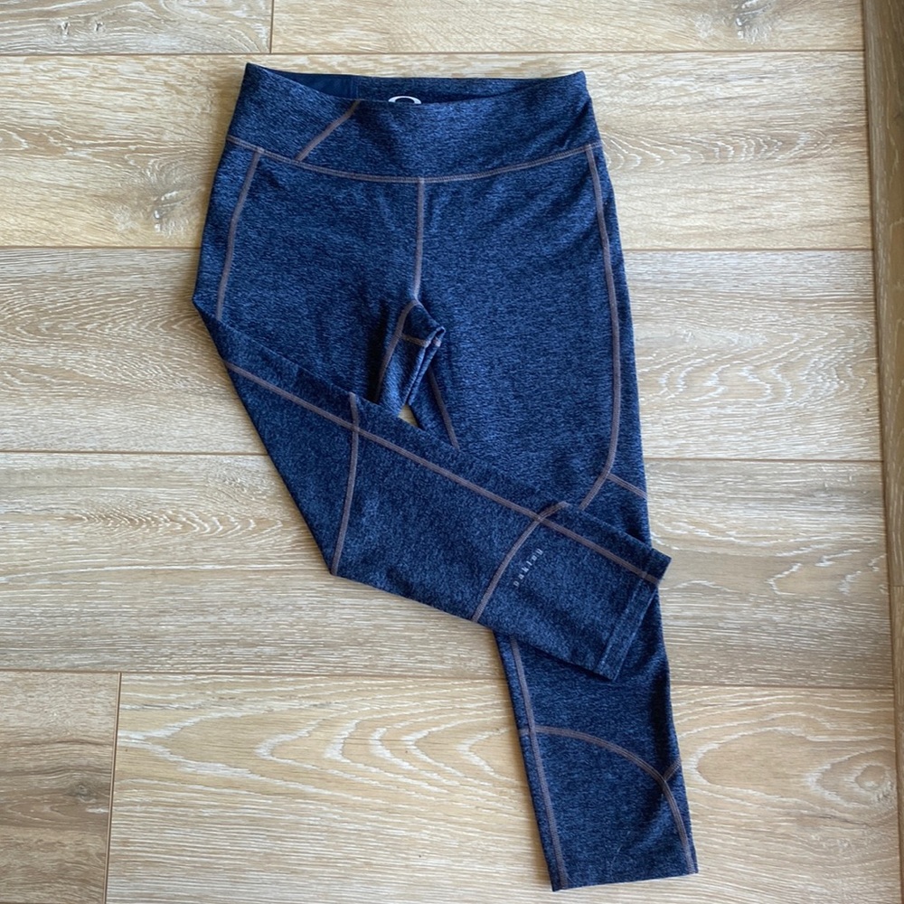 Heather-Blue Cropped Oakley Leggings